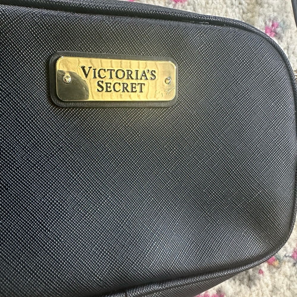 Victoria's Secret Black Leather Crossbody Bag with Tassel - Picture 2 of 5